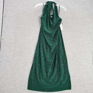 Maeve by Anthropologie Women Dress XS Green Holly Adrienne Twist-Back Velvet NWT